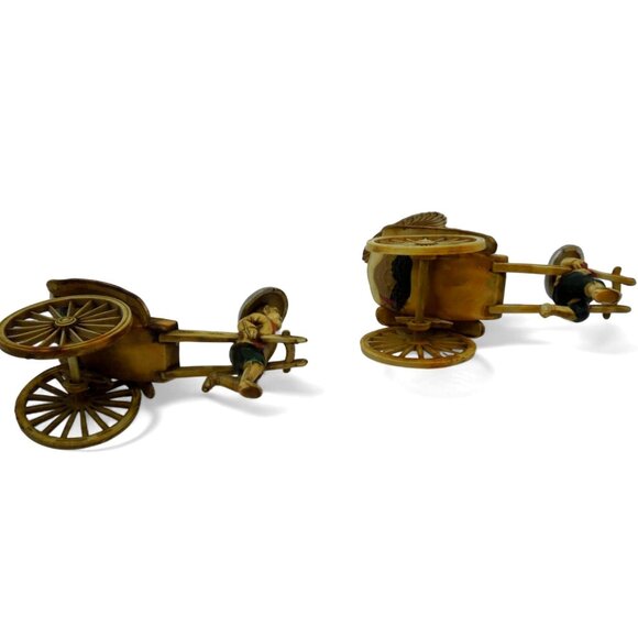 JAPANESE RICKSHAW Figurines Woman and Driver Figure Japan Vintage - As Is - Picture 9 of 10